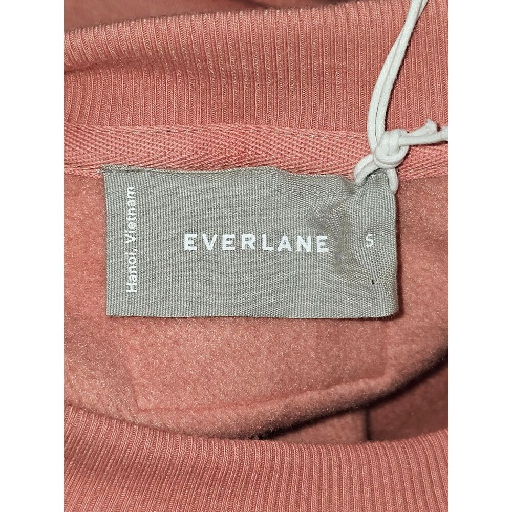 NWT Everlane Women's Coral Pink Cotton Merino Summer Crew Sweatershirt Sz S 1832 - Picture 5 of 11
